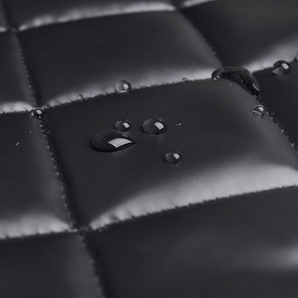 Ilja - Erittäin kevyt tikattu kangas timanttiompeleilla – Musta