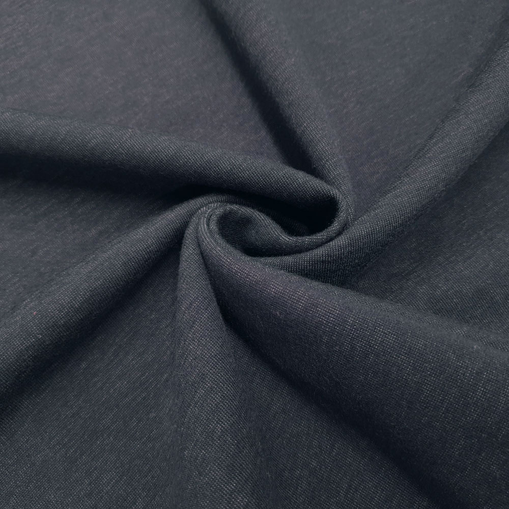 Florean - Merino Double Face Jersey - Ylimitoitettu 167cm - Harmaa Melange / Tummansininen