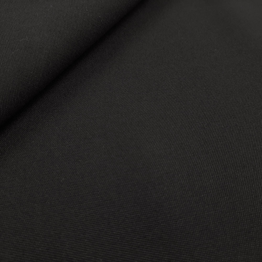 Franka - Villainen univormukangas Gabardine / Trevira Wool Cloth - Musta