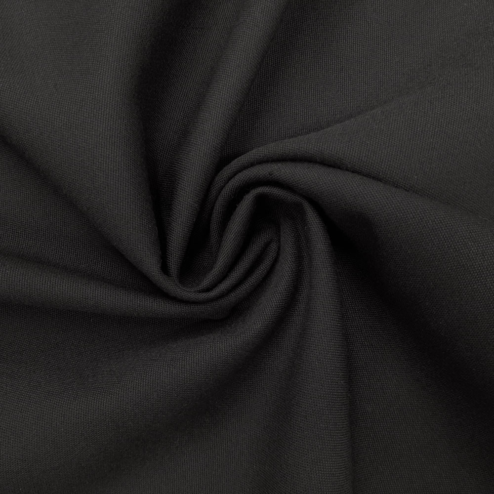 Franka - Villainen univormukangas Gabardine / Trevira Wool Cloth - Musta
