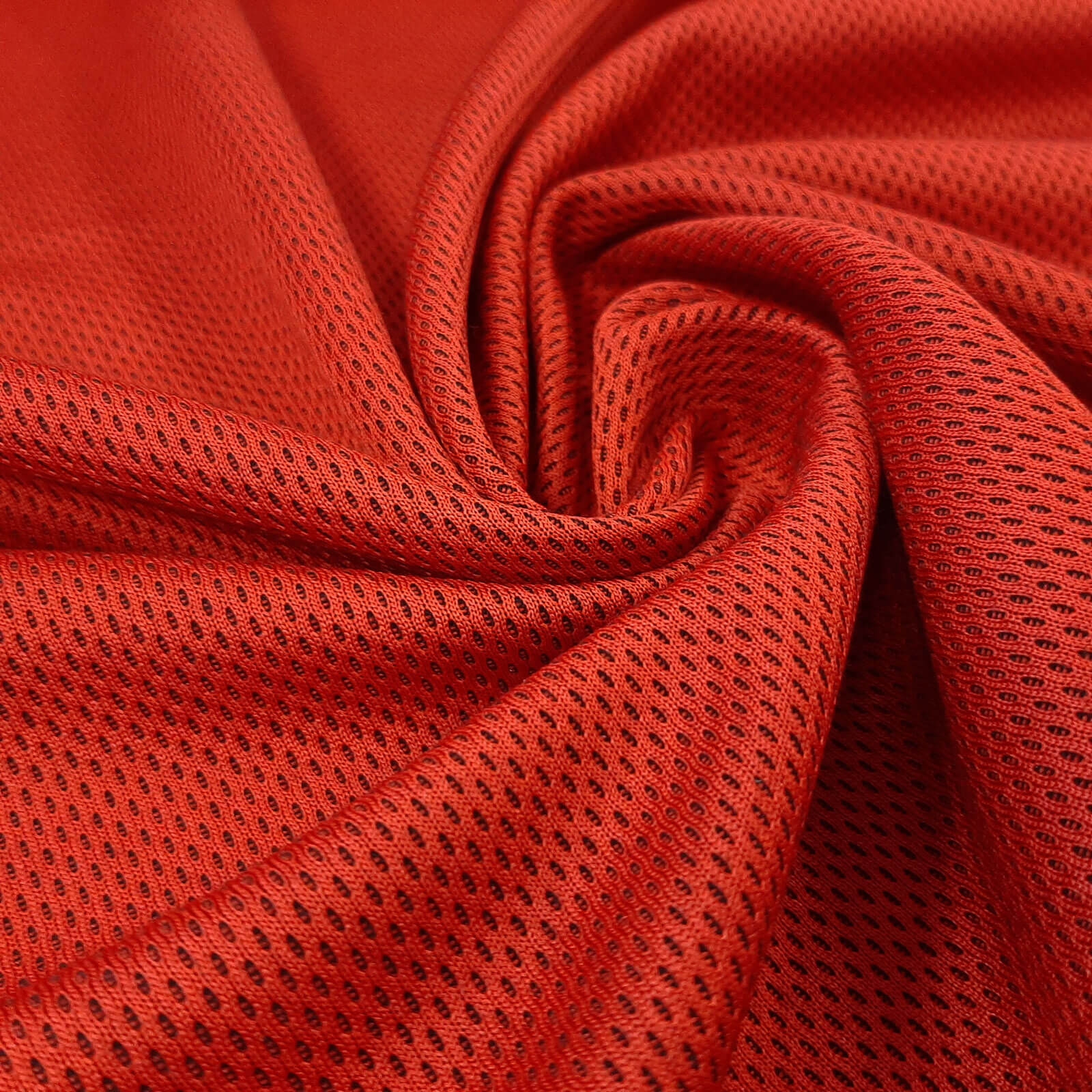 Aiden - Coolmax® kaksinkertainen neulottu kangas – ruosteenpunainen
